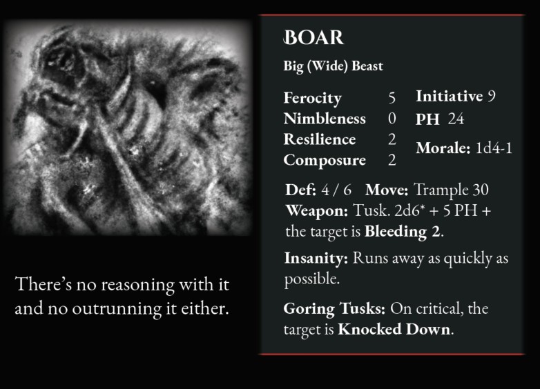 Boar stat block