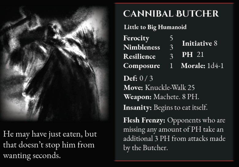 Cannibal Butcher stat block