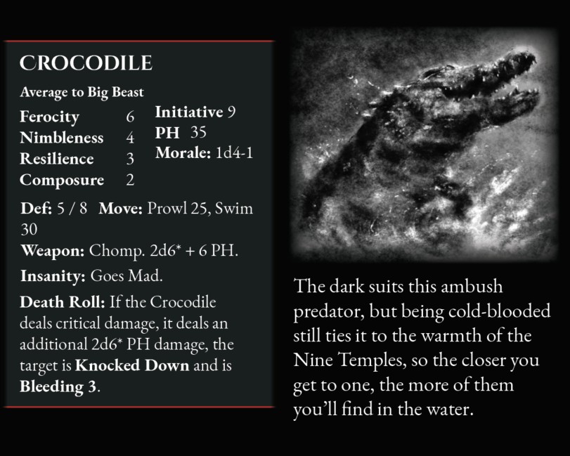 Crocodile stat block