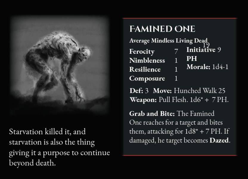 Famined One stat block