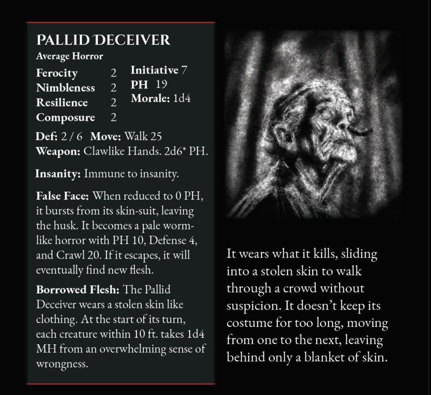 Pallid Deceiver stat block