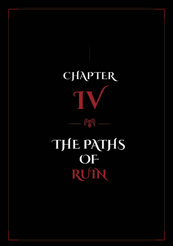 The Paths of Ruin page from the rulebook