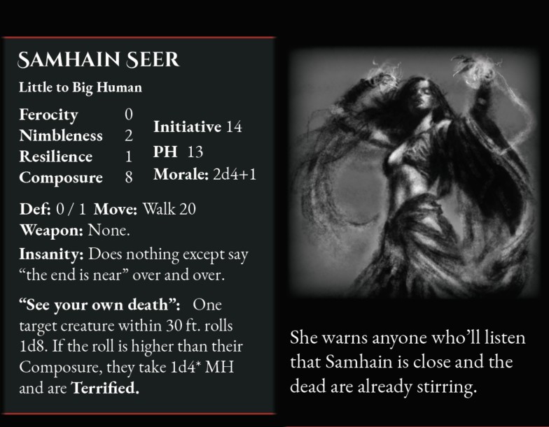 Samhain Seer stat block