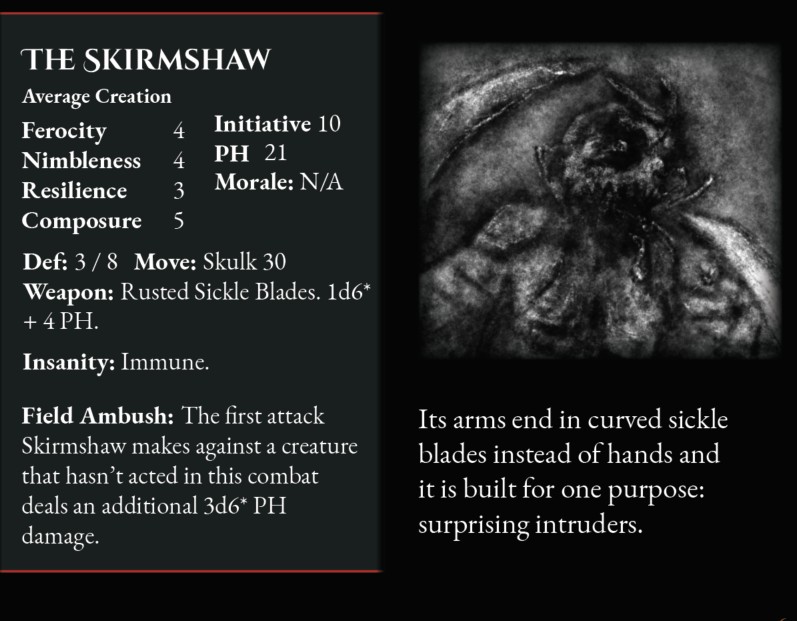 The Skrimshaw stat block