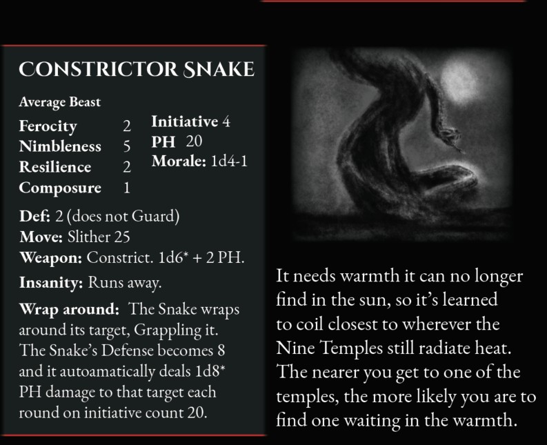 Constrictor Snake stat block