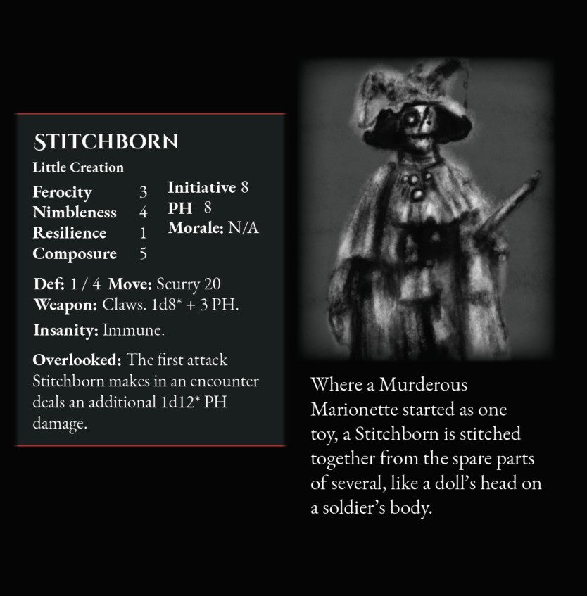 Stitchborn stat block