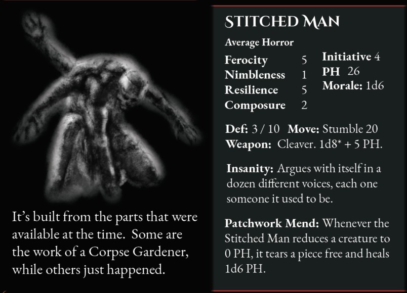 Stitched Man stat block